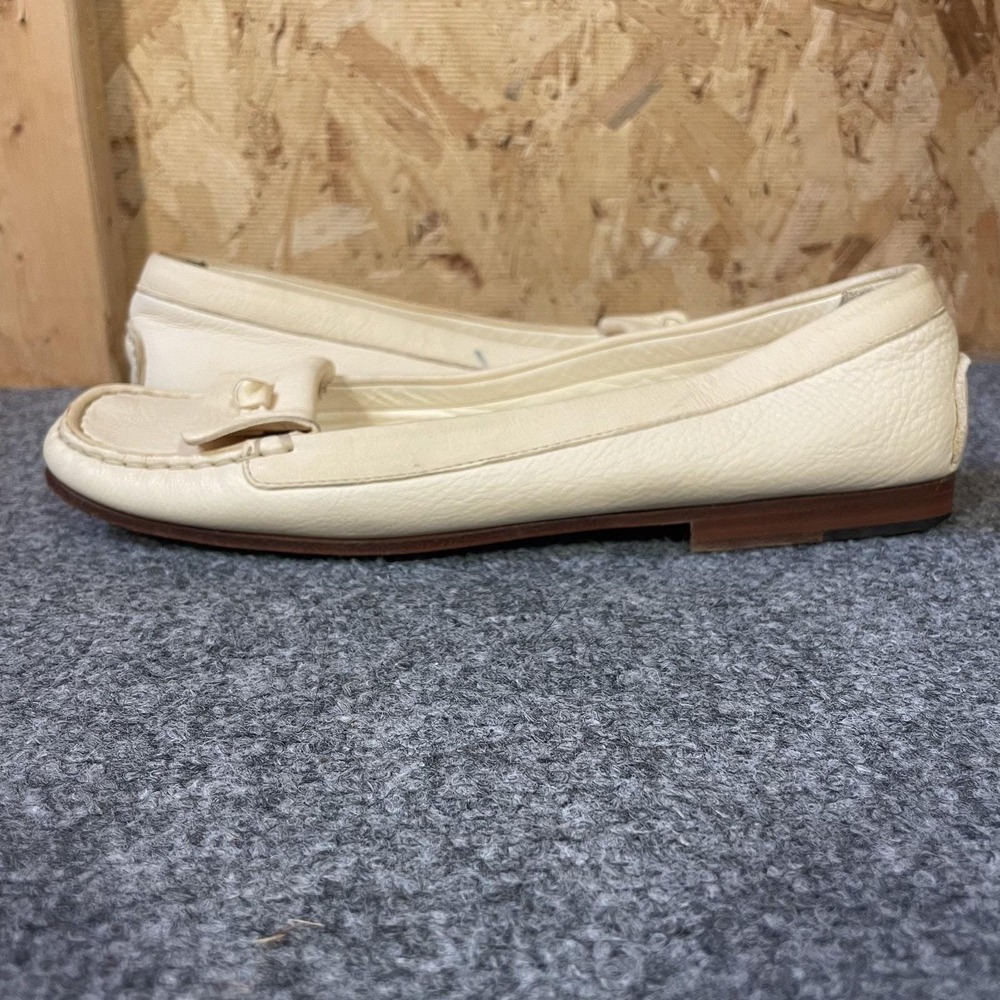 Women's Loafers Size 8.5 Square Toe Butter Yellow Italian Slip On Shoes Preppy - Picture 8 of 12